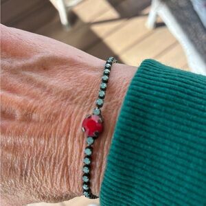 Sabika Red and Green Gem Bracelet